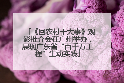 《回农村干大事》观影推介会在广州举办，展现广东省“百千万工程”生动实践