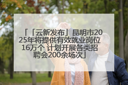 「云新发布」昆明市2025年将提供有效就业岗位16万个 计划开展各类招聘会200余场次