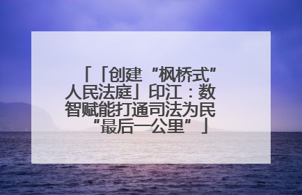 「创建“枫桥式”人民法庭」印江：数智赋能打通司法为民“最后一公里”