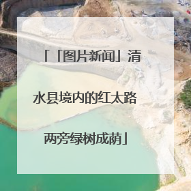 「图片新闻」清水县境内的红太路两旁绿树成荫