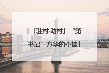 「驻村·助村」“第一书记”方华的牵挂