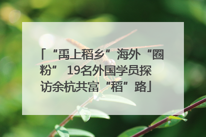 “禹上稻乡”海外“圈粉” 19名外国学员探访余杭共富“稻”路