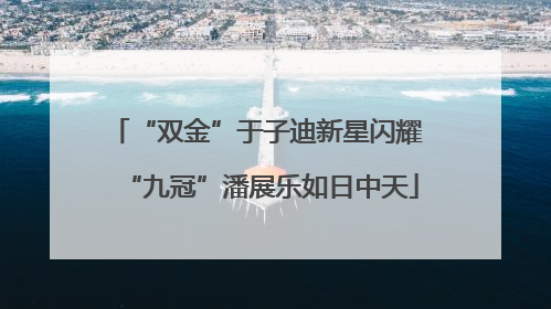 “双金”于子迪新星闪耀 “九冠”潘展乐如日中天