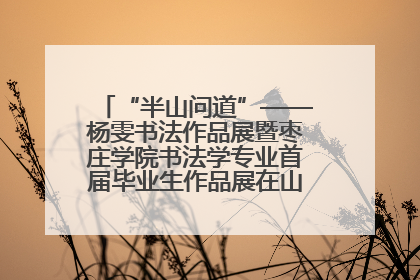 “半山问道”——杨雯书法作品展暨枣庄学院书法学专业首届毕业生作品展在山东省文化馆开幕