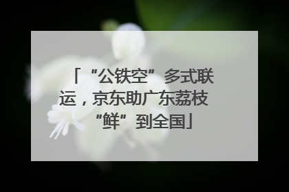“公铁空”多式联运，京东助广东荔枝“鲜”到全国