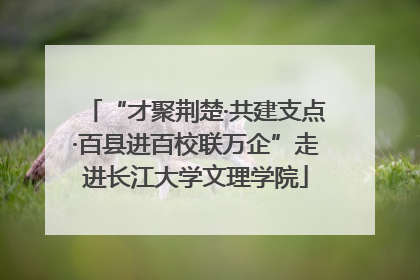 “才聚荆楚·共建支点·百县进百校联万企”走进长江大学文理学院