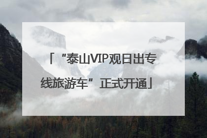 “泰山VIP观日出专线旅游车”正式开通