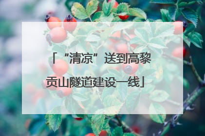 “清凉”送到高黎贡山隧道建设一线