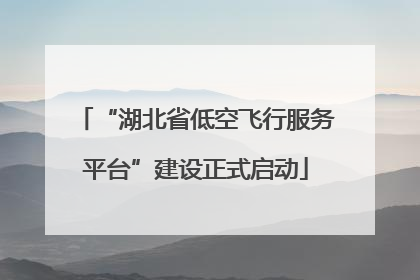 “湖北省低空飞行服务平台”建设正式启动