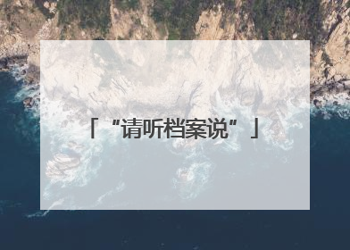 “请听档案说”