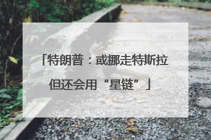 特朗普：或挪走特斯拉 但还会用“星链”