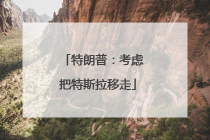 特朗普：考虑把特斯拉移走