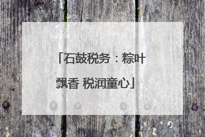 石鼓税务：粽叶飘香 税润童心