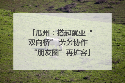 瓜州：搭起就业“双向桥” 劳务协作“朋友圈”再扩容