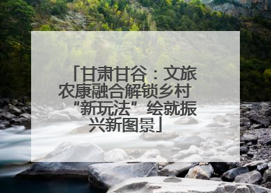 甘肃甘谷：文旅农康融合解锁乡村“新玩法”绘就振兴新图景