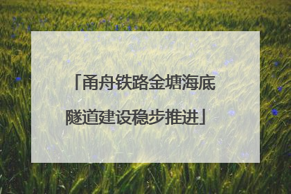 甬舟铁路金塘海底隧道建设稳步推进