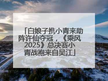 白娘子携小青来助阵许仙夺冠，《乘风2025》总决赛小青战袍来自吴江