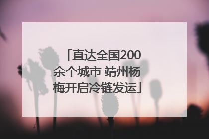 直达全国200余个城市 靖州杨梅开启冷链发运