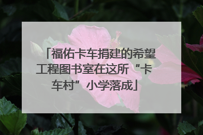 福佑卡车捐建的希望工程图书室在这所“卡车村”小学落成