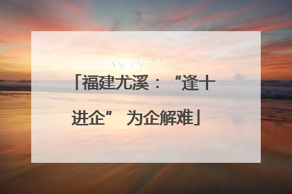 福建尤溪：“逢十进企” 为企解难