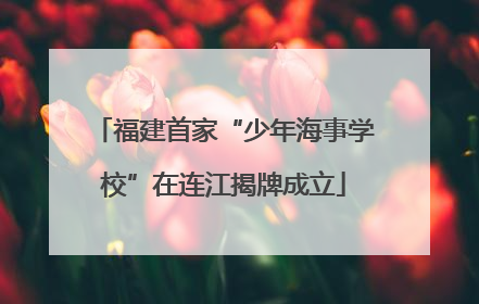 福建首家“少年海事学校”在连江揭牌成立