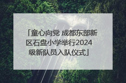 童心向党 成都东部新区石盘小学举行2024级新队员入队仪式