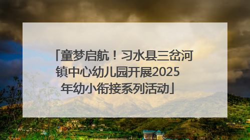 童梦启航！习水县三岔河镇中心幼儿园开展2025年幼小衔接系列活动