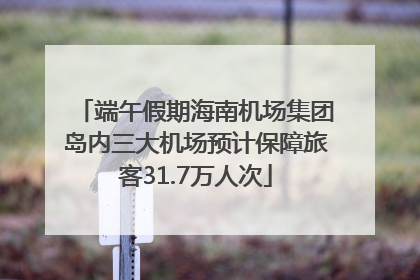 端午假期海南机场集团岛内三大机场预计保障旅客31.7万人次