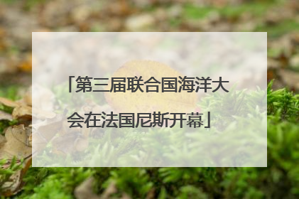 第三届联合国海洋大会在法国尼斯开幕