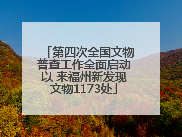 第四次全国文物普查工作全面启动以 来福州新发现文物1173处