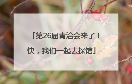 第26届青洽会来了！快，我们一起去探馆