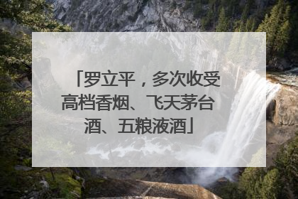 罗立平，多次收受高档香烟、飞天茅台酒、五粮液酒