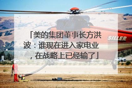 美的集团董事长方洪波：谁现在进入家电业，在战略上已经输了