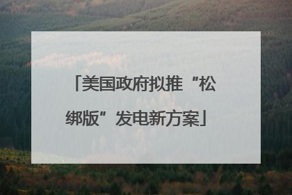 美国政府拟推“松绑版”发电新方案