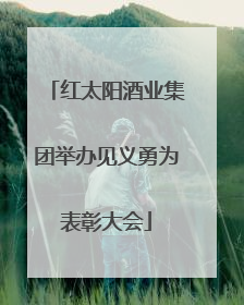 红太阳酒业集团举办见义勇为表彰大会