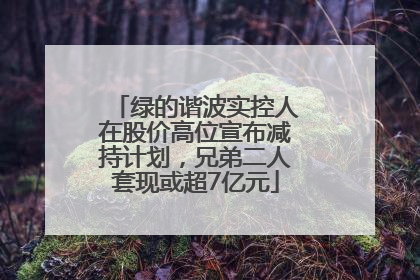 绿的谐波实控人在股价高位宣布减持计划，兄弟二人套现或超7亿元