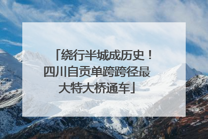 绕行半城成历史！四川自贡单跨跨径最大特大桥通车