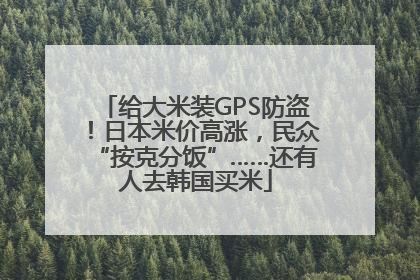 给大米装GPS防盗！日本米价高涨，民众“按克分饭”……还有人去韩国买米
