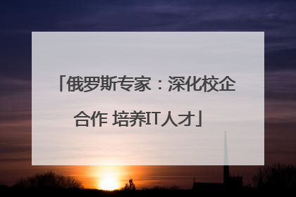 俄罗斯专家：深化校企合作 培养IT人才