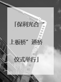 保利光合“上板桥”通桥仪式举行