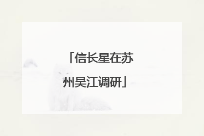 信长星在苏州吴江调研