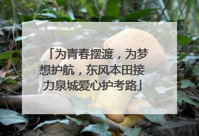 为青春摆渡，为梦想护航，东风本田接力泉城爱心护考路