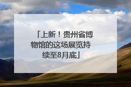 上新！贵州省博物馆的这场展览持续至8月底