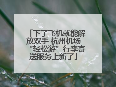 下了飞机就能解放双手 杭州机场“轻松游”行李寄送服务上新了