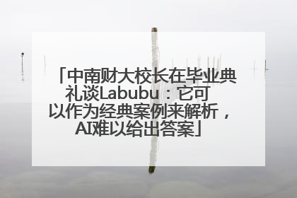 中南财大校长在毕业典礼谈Labubu：它可以作为经典案例来解析，AI难以给出答案