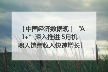 中国经济数据观｜“AI+”深入推进 5月机器人销售收入快速增长