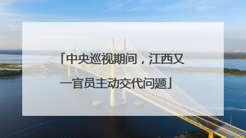 中央巡视期间，江西又一官员主动交代问题