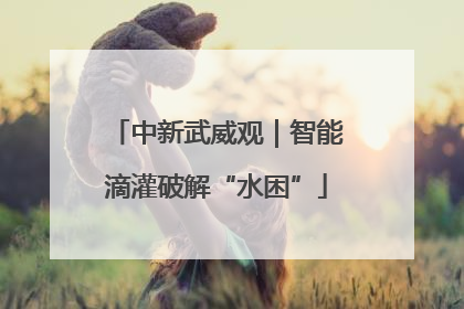 中新武威观｜智能滴灌破解“水困”