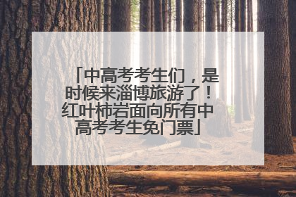 中高考考生们，是时候来淄博旅游了！红叶柿岩面向所有中高考考生免门票