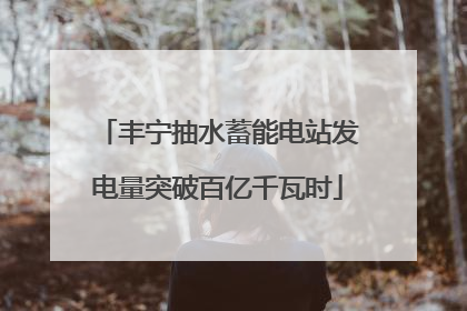 丰宁抽水蓄能电站发电量突破百亿千瓦时
